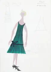 Stanisław Bąkowski, 4 projekty kostiumów do "Opery za trzy grosze" Bertolta Brechta, 1962, 1962, gwasz, ołówek, papier