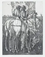Ryszard Stryjec, Jeźdźcy Apokalipsy, 1986, 1986, akwaforta, papier