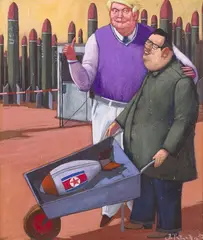 Jacek Pałucha, Właściciel małej bomby, 2018, 2018, olej, płótno