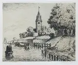 Berthold Hellingrath, Twierdza Wisłoujście, akwaforta, papier