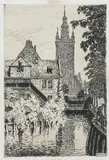 Berthold Hellingrath, Kościół św. Katarzyny w Gdańsku, akwaforta, papier, 16