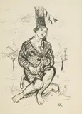 Wlastimil Hofman, Boży śpiewak, 1925 r., 1925, litografia, papier