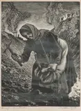 Paweł Steller, Na hałdach, 1937 r., 1937, drzeworyt, papier, 28