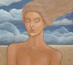 Katarzyna Kołtan, Opal, 2021, 2021, tempera żółtkowa, płyta