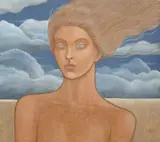 Katarzyna Kołtan, Opal, 2021, 2021, tempera żółtkowa, płyta