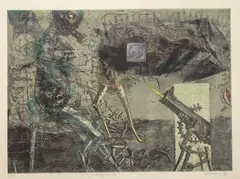 Kacper Bożek, Elektryczny cyrk, 2016, 2016, akwaforta, mezzotinta, sucha igła, papier
