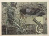 Kacper Bożek, Elektryczny cyrk, 2016, 2016, akwaforta, mezzotinta, sucha igła, papier
