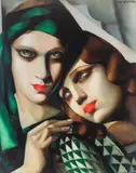 Tamara Łempicka, Zielony turban, gouttelette, papier, 75
