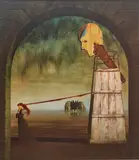 Siegfried Zademack, The inner dialogue, 1991, 1991, olej, płótno