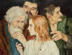 Wlastimil Hofman, Dwunastoletni Jezus w świątyni, lata ok. 1915–1920, olej, tektura