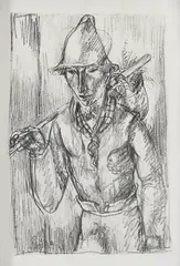 Wędrowiec, 1929 by Eugeniusz Zak, 1929, miękki werniks, papier, 14, sold Jul 2024