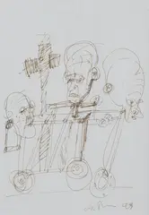 Maciej Świeszewski, Bez tytułu, tusz, papier