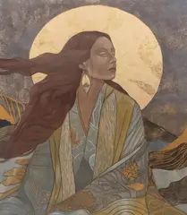 Katarzyna Kołtan, Celia, 2024, 2024, tempera żółtkowa, płyta