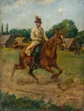 Karol Wierusz-Kowalski, Na zabawę, 1895 r, olej, płótno naklejone na tekturę