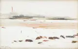 Wojciech Weiss, Pejzaż zimowy, olej, płótno naklejone na tekturę, 11