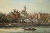 Panorama Starej Warszawy by Władysław Chmieliński, olej, płótno, sold Jun 2024