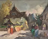 Stanisław Jan Łazorek, Kazimierz. Uliczka, olej, płótno, 38