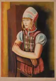 Moïse Kisling, Portret kobiety, akwatinta, papier