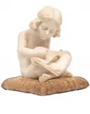Giusto Viti, Chłopiec grający na mandolinie, alabaster