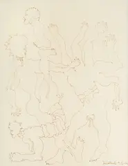 Jan Dobkowski, Bez tytułu, 1976, 1976, tusz, papier, 30