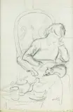Henryk Hayden, Kobieta z kotem na kolanach, 1946 r.