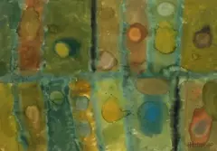 Józef Hałas, Bez tytułu, 1960 r., 1960, gwasz, akwarela, papier