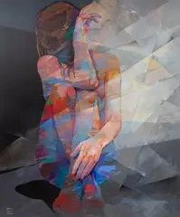Adam Wątor, Hologram 2, 2024, 2024, akryl, płótno
