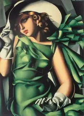 Tamara Łempicka, Young Lady with Gloves, inkografia, papier