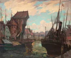 Gerhard Graf, Gdańsk, olej, płótno