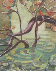 Józefa Wnuk, Z cyklu „Radunia”, 1979, 1979, tempera, karton, 42