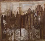Hugon Lasecki, Epitafium dla Gdańska, 1982/1983, olej, płótno