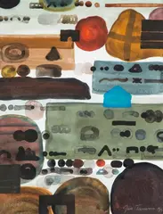 Jan Tarasin, Komplikacja, 1991, 1991, akwarela, papier