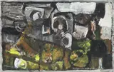 Wanda Paklikowska-Winnicka, Kompozycja abstrakcyjna, ok. 1970, 1970, akryl, papier