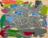 Ryszard Grzyb, Ryba, 1992, 1992, olej, płótno