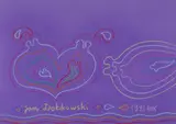 Jan Dobkowski, Bez tytułu, 1993, 1993, pastel, karton fioletowy
