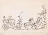 Jan Marcin Szancer, Ilustracja do książki, tusz, na podrysowaniu ołówkiem, papier, 29