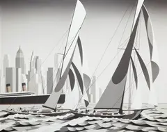 Tomasz Kostecki, Regaty, 2012, 2012, olej, płótno