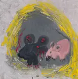 Martyna Czech, Zabawa bliźniaków, 2016, 2016, olej, płótno