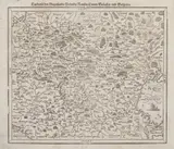 Sebastian Münster, Landtafel des Ungerlands/Polands/Reussen/Littaw/Walachey und Bulgarey, mapa pochodząca z “Cosmographia”, wyd. Sebastian Henricpetri, Bazylea 1588 na verso tekst w języku niemieckim drzeworyt