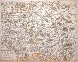 Gaspar Bouttats, Polonia Regnum, Mapa Polski pochodząca z „Historia di Leopoldo Cesare, continente le cose piu memorabili…”, wyd. Galeazzo Gualdo Priorato, Antwerpia, 1670 miedzioryt kolorowany, 34
