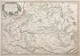 Nicolas Sanson d'Abbeville, Germano-Sarmatia in qua Populi maiores Venedi…, Mapa ziem polskich i terenów leżących na wschód od niej, ukazująca dawne zasiedlenie ziem przez poszczególne grupy etniczne, pochodząca z „Cartes Générales de Toutes les Parties du Monde”, wyd. Pierre