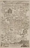 Antonio Albizzi Dominicus Custos, Duces Pomeraniae, Drzewo genealogiczne rodu książąt pomorskich; rycina pochodząca z dzieła „Principum christianorum stemmata”, przed 1625; na verso tekst w języku łacińskim miedzioryt, 40