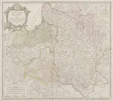 Gilles i Didier Robert de Vaugondy, Le Royaume de Pologne, divisé selon les Partages…, Mapa ziem Rzeczpospolitej pochodząca z „Nouvelle Atlas Universel…”, stan trzeci, wyd. Hyacinthe Langlois, Paryż 1802 miedzioryt kolorowany w epoce, 49