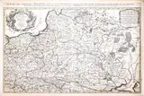 Estats de Pologne subdivises suivant l'estendue des Palatinats by Alexis-Hubert Jaillot Guillaume Sanson, Mapa ziem Rzeczpospolitej pochodząca z “Atlas Nouveau”, stan piąty, wyd. Pieter Mortier, Amsterdam, 1711 miedzioryt kolo, sold Feb 2024