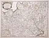 Georges Louis Le Rouge, Le Royaume de Pologne le Grand Duche de Lithuanie, Mapa ziem Rzeczpospolitej, stan pierwszy, wyd. Georges Louis Le Rouge, Paryż, 1745 miedzioryt kolorowany liniowo, 51