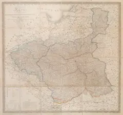 Friedrich Bernhard Engelhardt, Karte von dem Koenigreich Pohlen, Gross Herzogthum Posen…, Mapa ziem Rzeczpospolitej, wyd. Simon Schropp, Berlin 1831 litografia kolorowana liniowo w epoce, papier naklejony na płótno