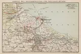 Nicolas Sanson d'Abbeville, Danzig mit Neufahrwasser und Weichselmünde, Mapa Gdańska i okolic, wyd. F. A. Brockhaus, Lipsk ok. 1910 litografia barwna, papier, wym. mapy 13