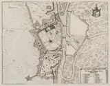 Matthäus Merian, Stetinum. Stetin, Plan Szczecina, Frankfurt nad Menem, ok. 1650 miedzioryt, 28