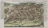 Gabriel Bodenehr, Wilna oder Wilda die Haupt-Stadt in Litthauen, Wilno, plan miasta, 1700-1730 miedzioryt kolorowany, 16