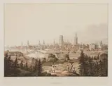Robert Bowyer, Dantzic, Widok Gdańska, Londyn 1815 akwatinta barwna